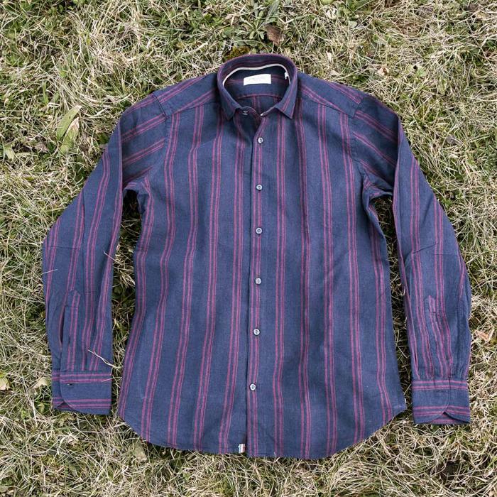 L/S Shirt Li/Co Red Stripe Men