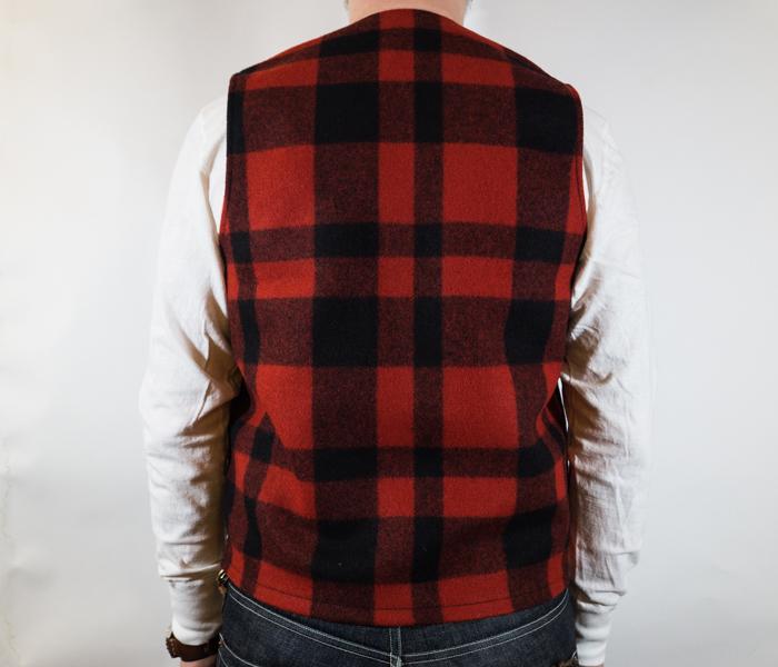 Mackinaw Wool Vest Plaid Red/Black Men - 0