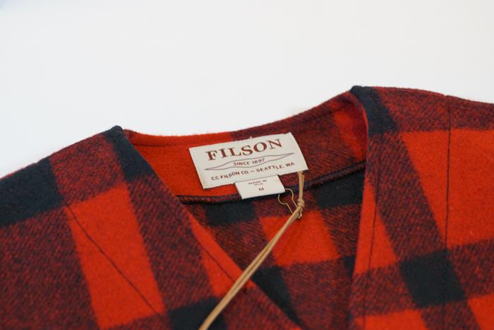 Mackinaw Wool Vest Plaid Red/Black Men - 3