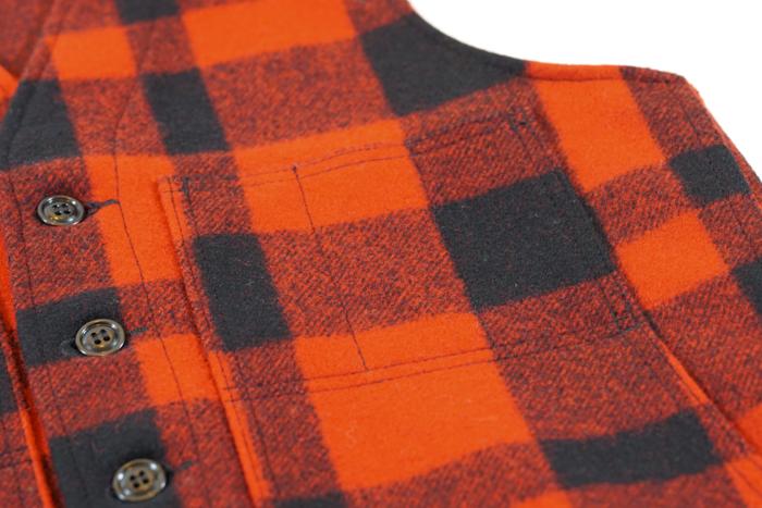 Mackinaw Wool Vest Plaid Red/Black Men - 4