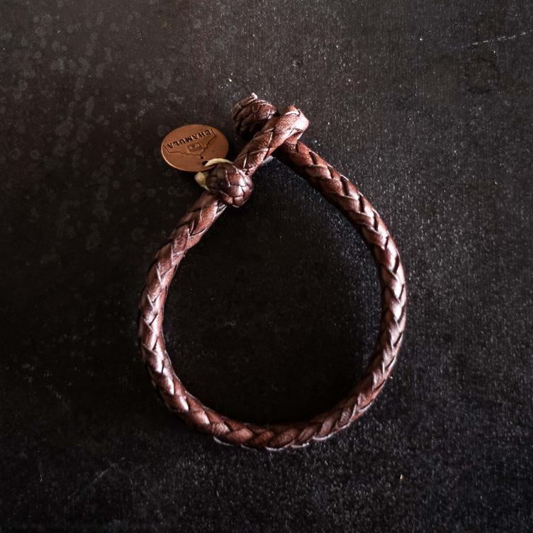 Wide Flat Weaved Leather Bracelet - 2