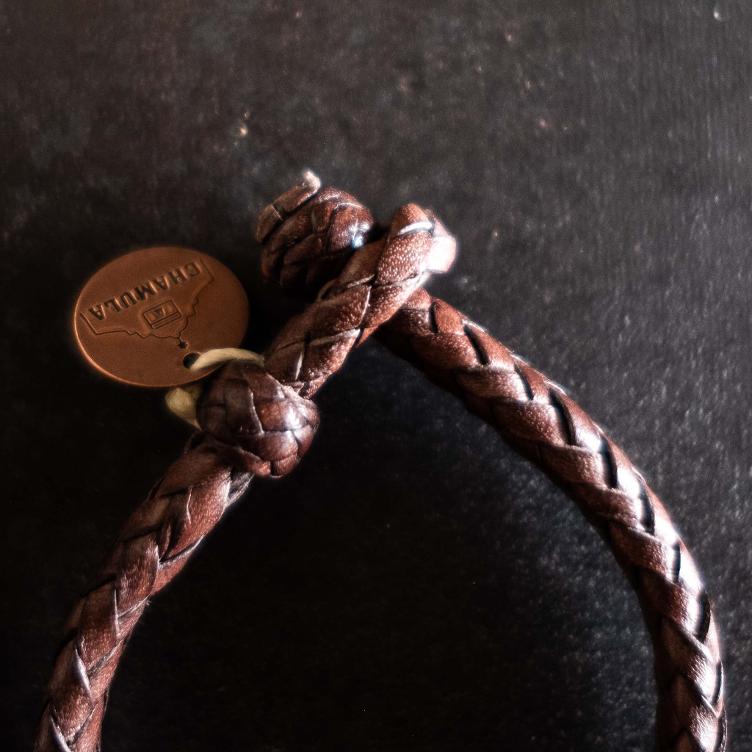 Wide Flat Weaved Leather Bracelet - 3