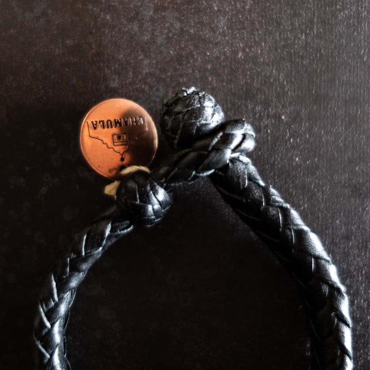 Wide Flat Weaved Leather Bracelet - 3