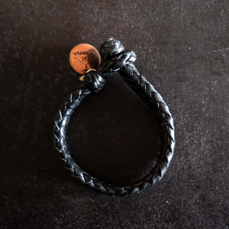 Wide Flat Weaved Leather Bracelet - 2