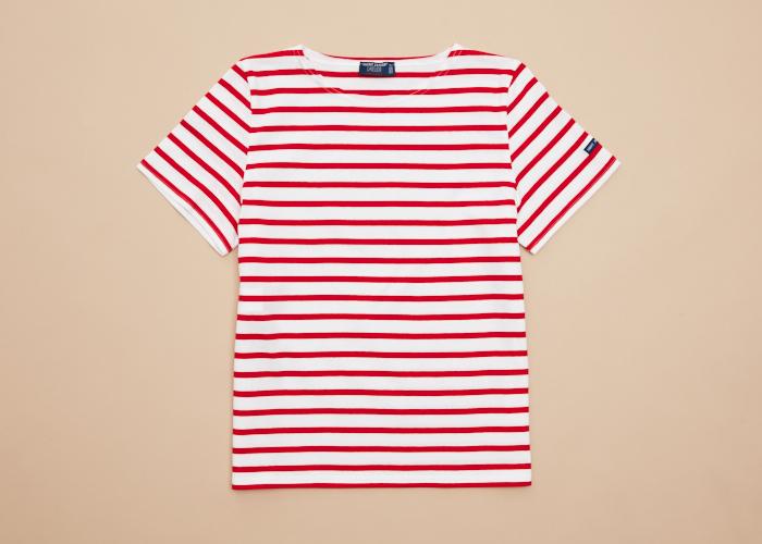 Etrille S/S Tee Stripe Neige/Tulipe Women