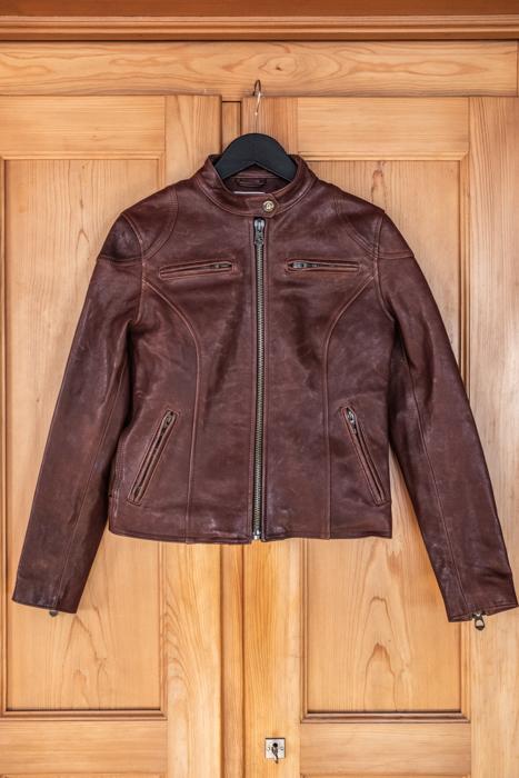 Cafe Racer Women`s Leather Jacket