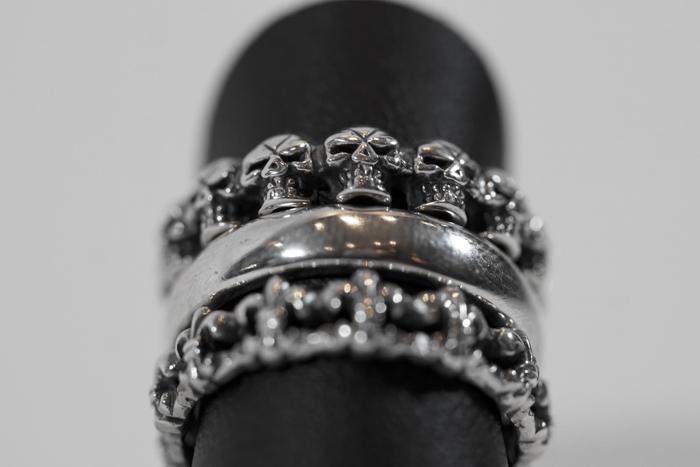 Ring 3er Set Skull Lilie - 0