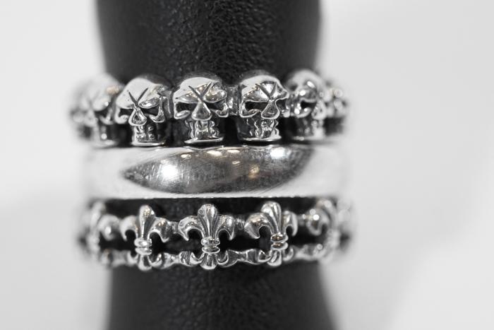 Ring 3er Set Skull Lilie - 1