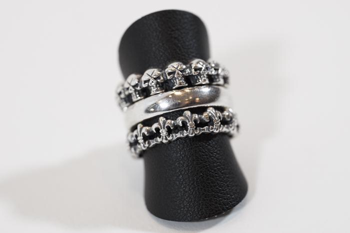 Ring 3er Set Skull Lilie