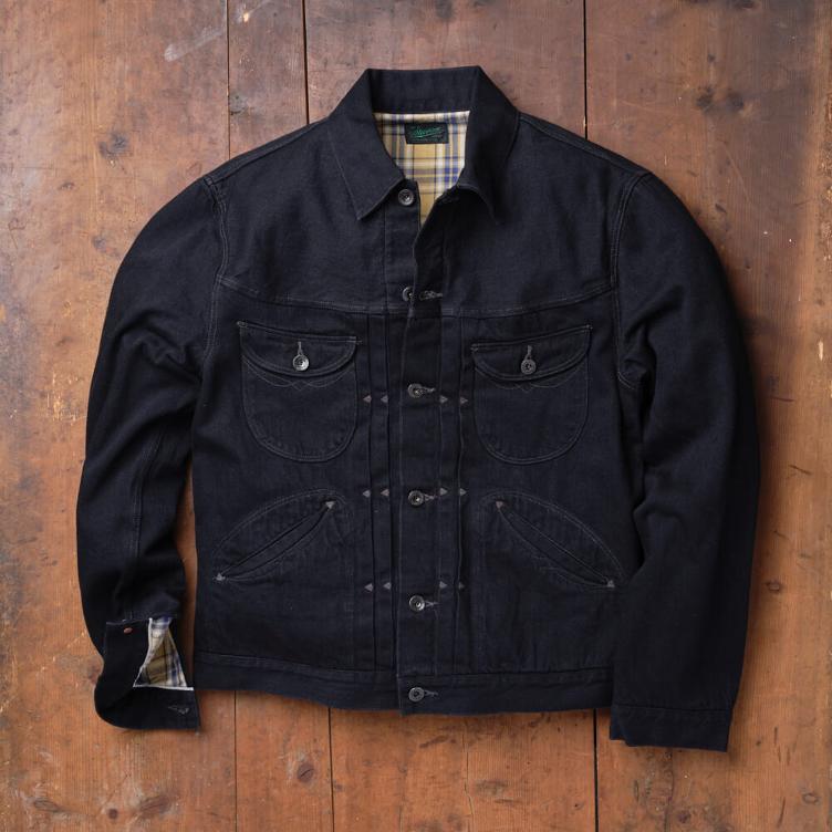 Stockman Selvage Black Denim 11oz Jacket Men