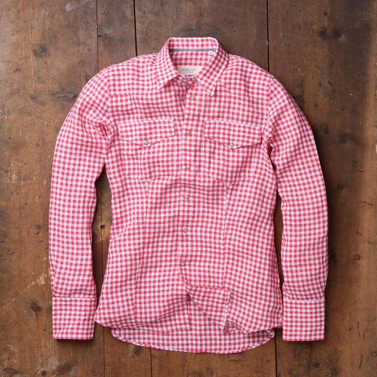 Western L/S Shirt Vichy Wmn