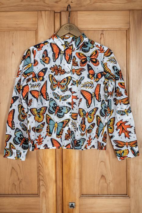 Boxy Shirt L/S Butt-erfly Women